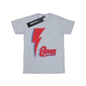 David Bowie Boys Red Bolt T-Shirt / Sports Grey